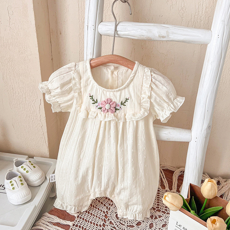 Summer Clothes Class Jumpsuit Born Rompers Princess Short Sleeve Going Jumpsuit, Climbing Suit