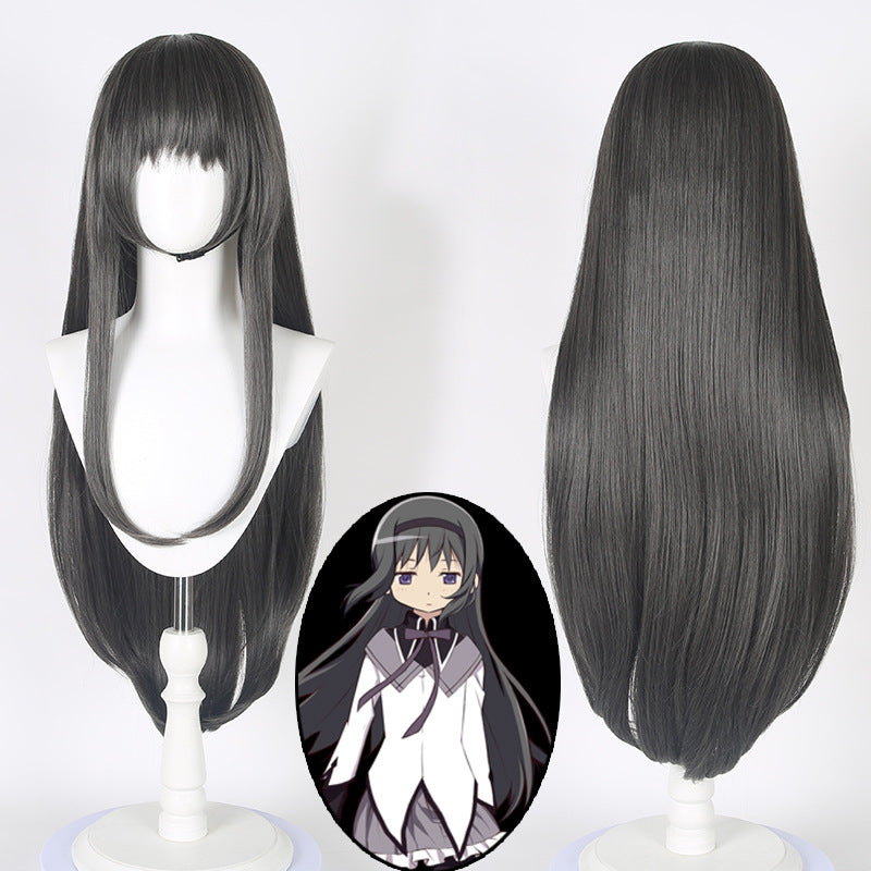 Magi Flame Black Gray Long Hair Cos Wig