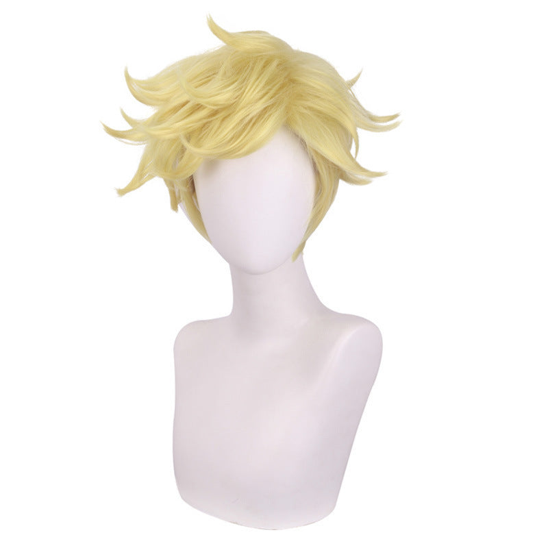 Men's Little Prince Light Golden Short Hair Cos Wig