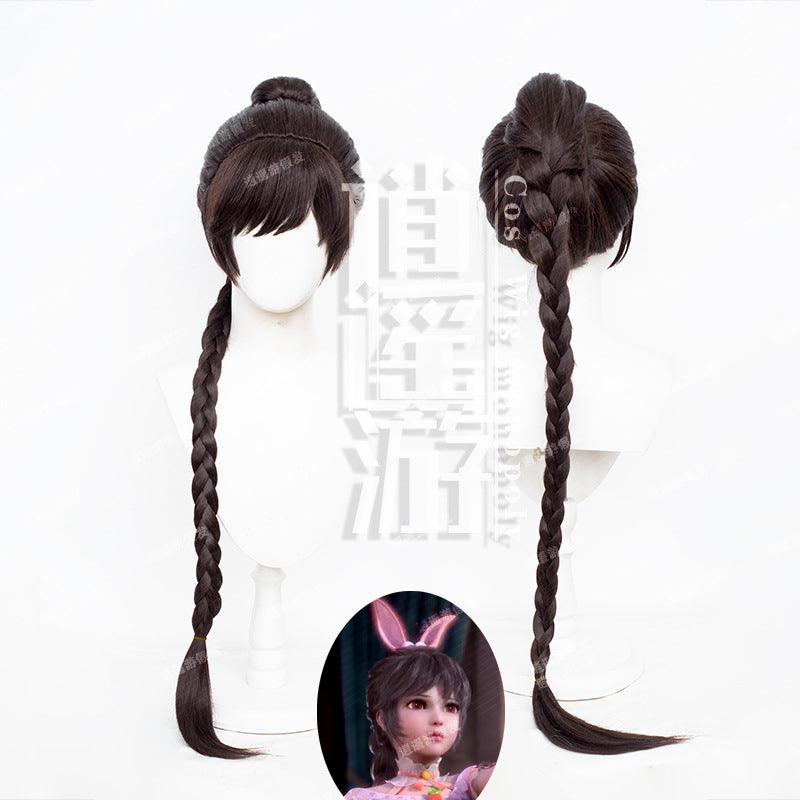 Continent Tiger Clip Twist Braid Ponytail Cos Wig