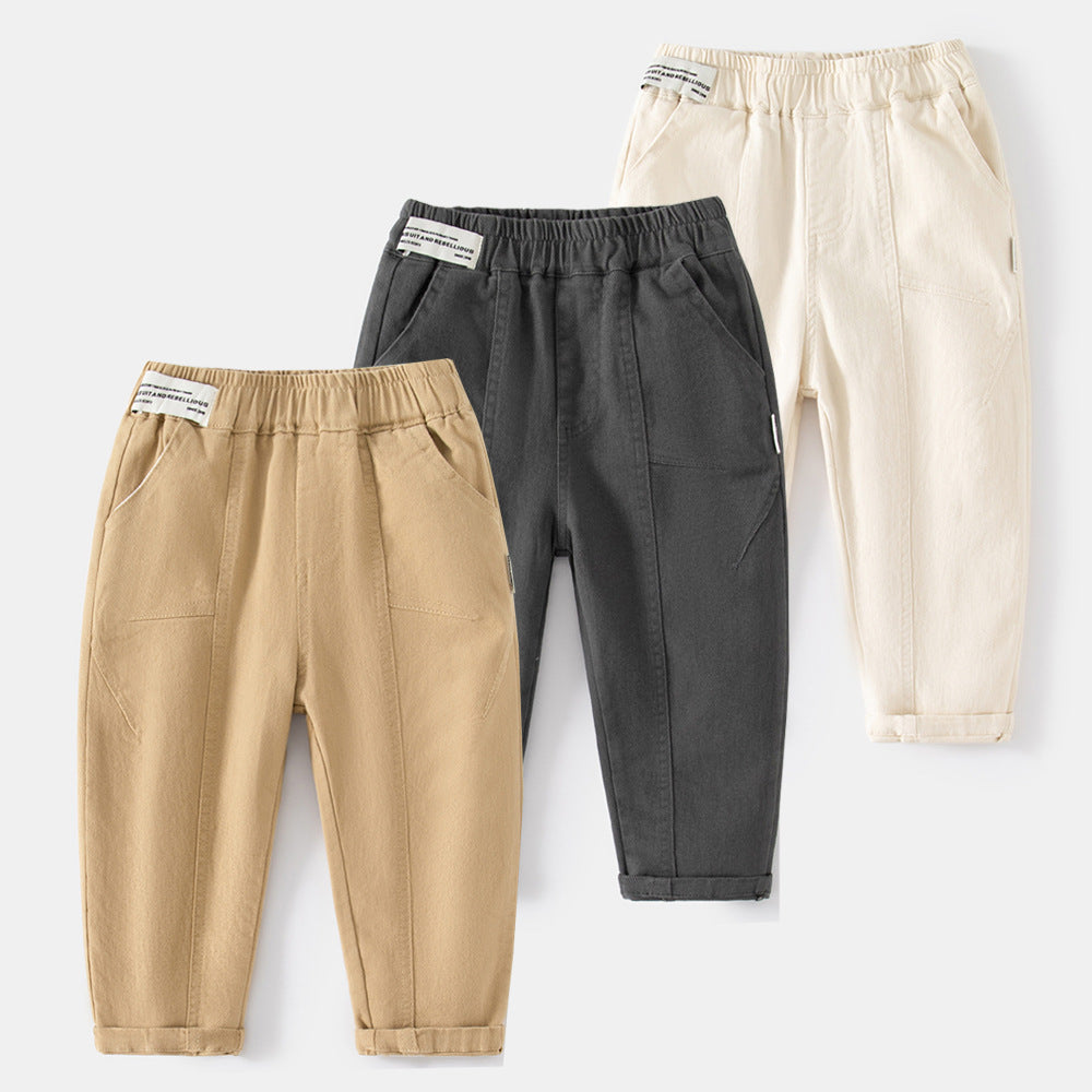 Children's Solid Color Casual Trousers Teens Babies Children's Pants
