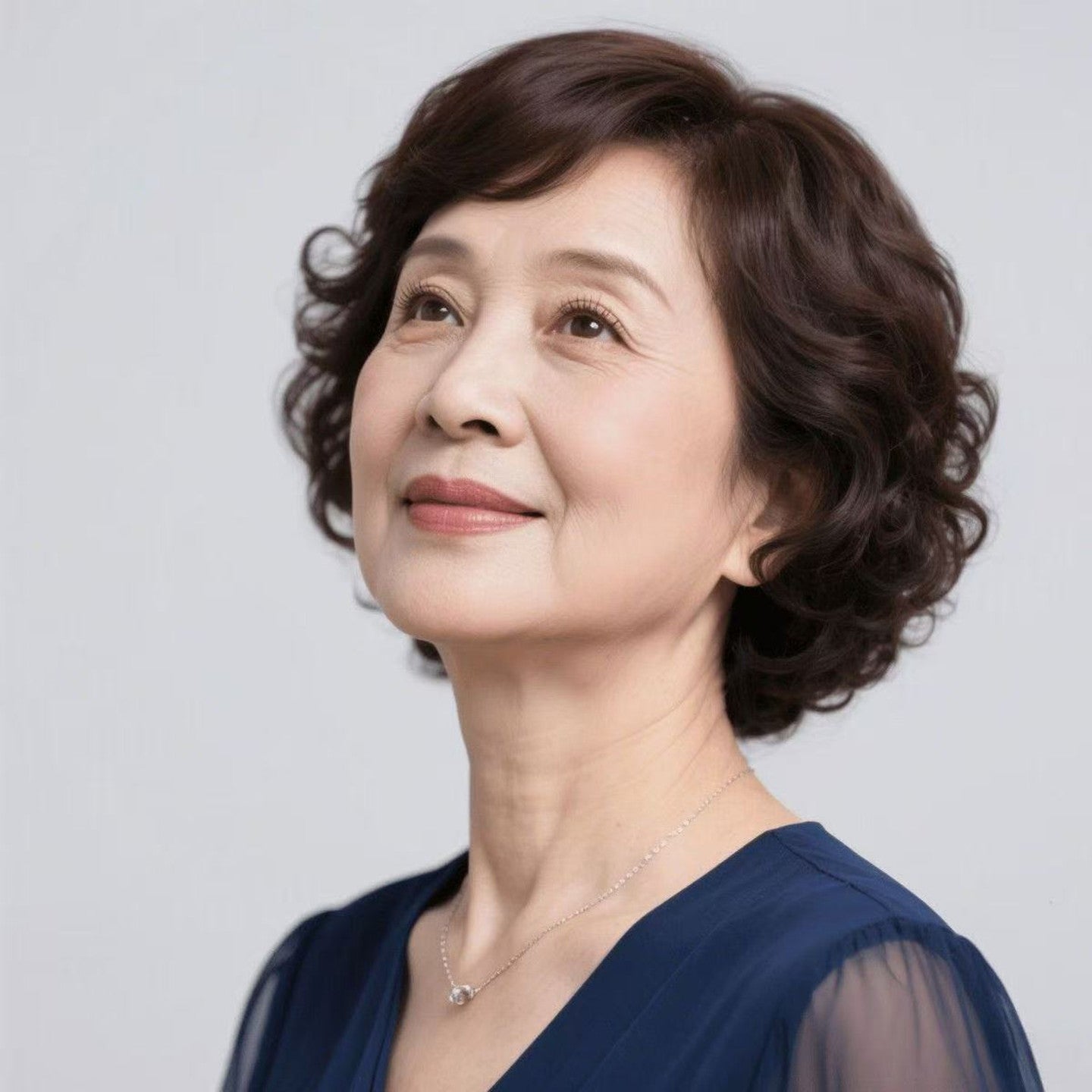 Female Short Full Human Mother Curly Real Hair Wig