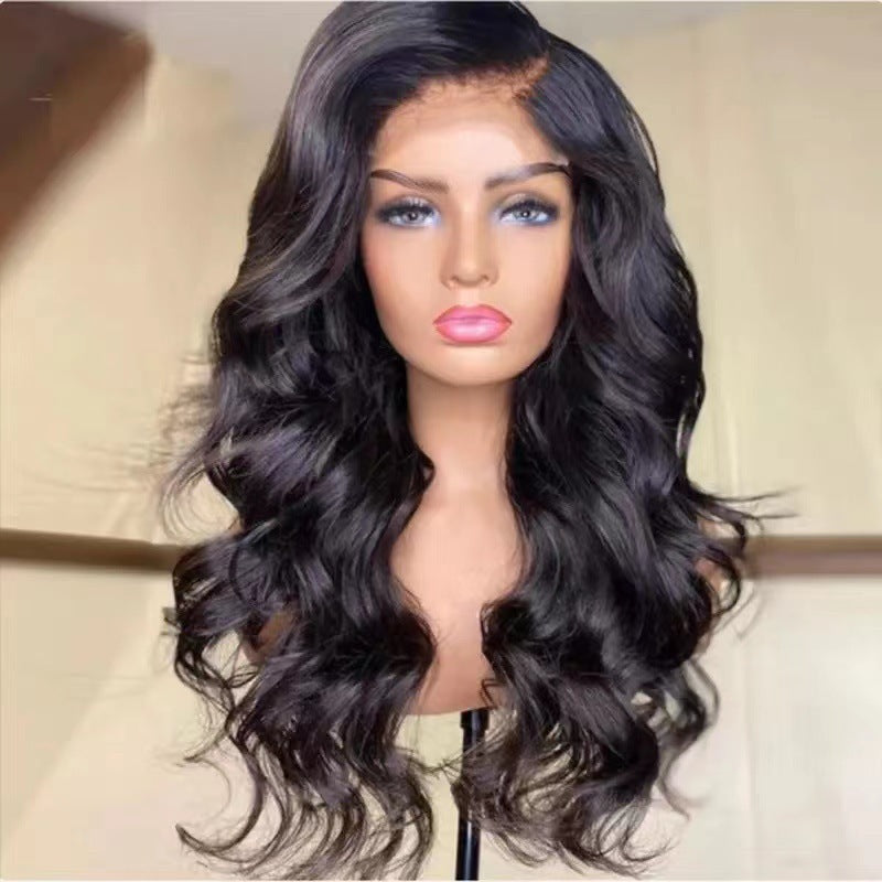 Women's Front Lace Curly Fiber Chemical Big Wig Long Curls