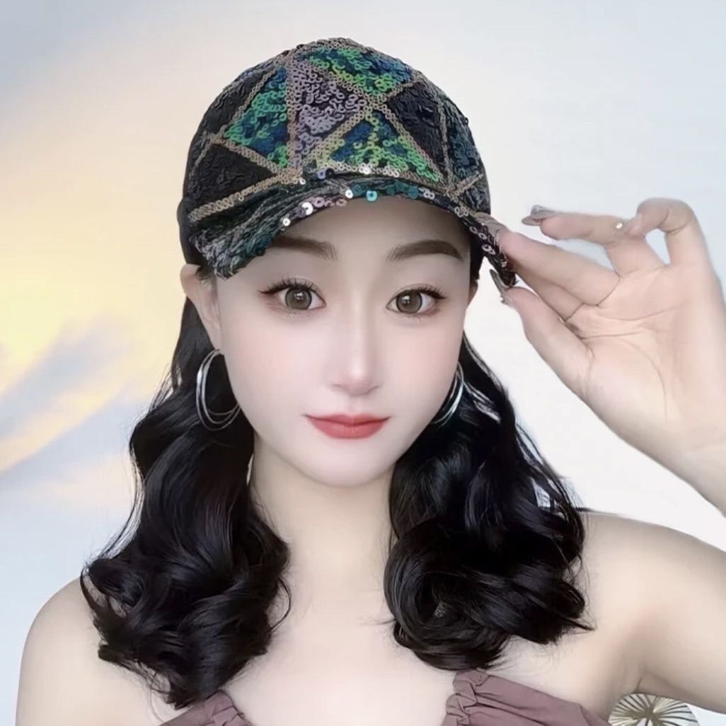 Summer Refreshing Stuffy Hat Integrated Younger Fashion Thin Peaked Other Wig