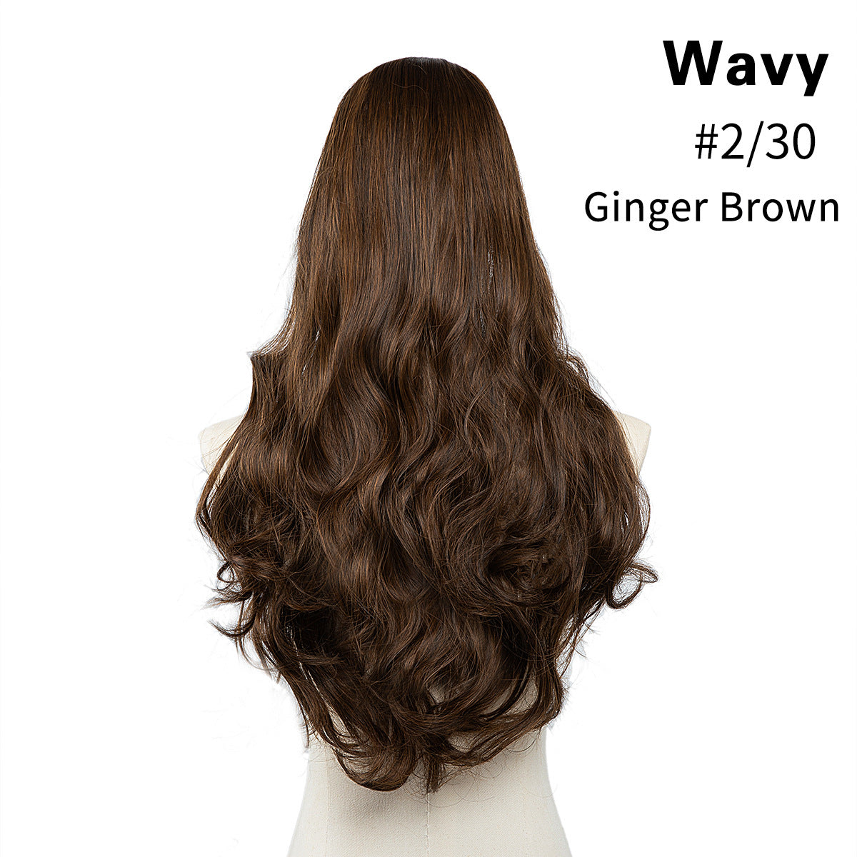 Female Long Curly Hair Big Wave Fluffy Natural U-shaped Wig