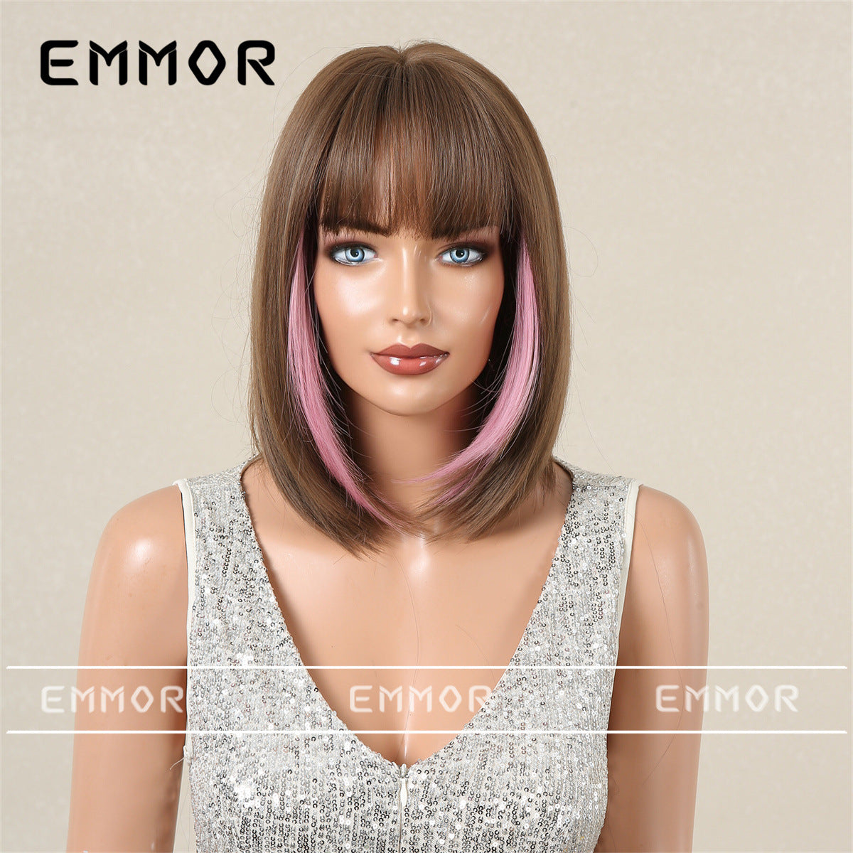 Women's Bangs Summer Lightweight Breathable Optional Wig Short Straight Hair