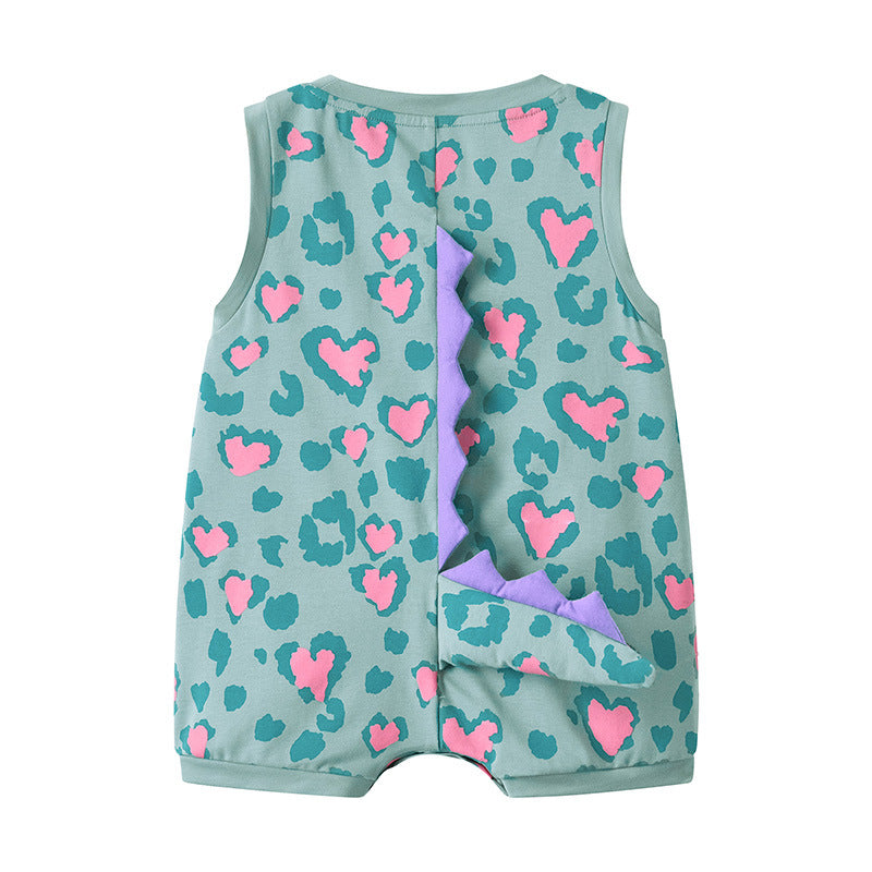 Rabbit Summer Infants Cartoon Cute Shape Sleeveless Leotard Love Full Jumpsuit, Climbing Suit