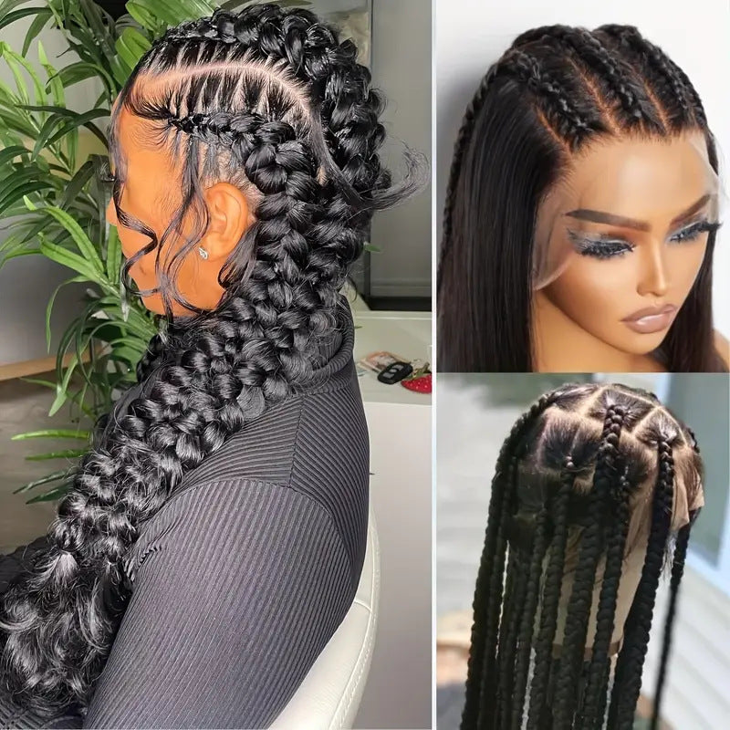 Front Lace Straight Hair Chemical Fiber Wig Long Curls