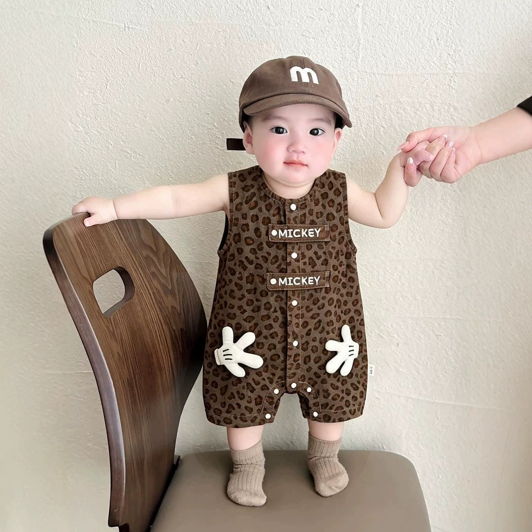 Summer Super Western Style Boy Thin One-piece Cute Clothes Jumpsuit, Climbing Suit