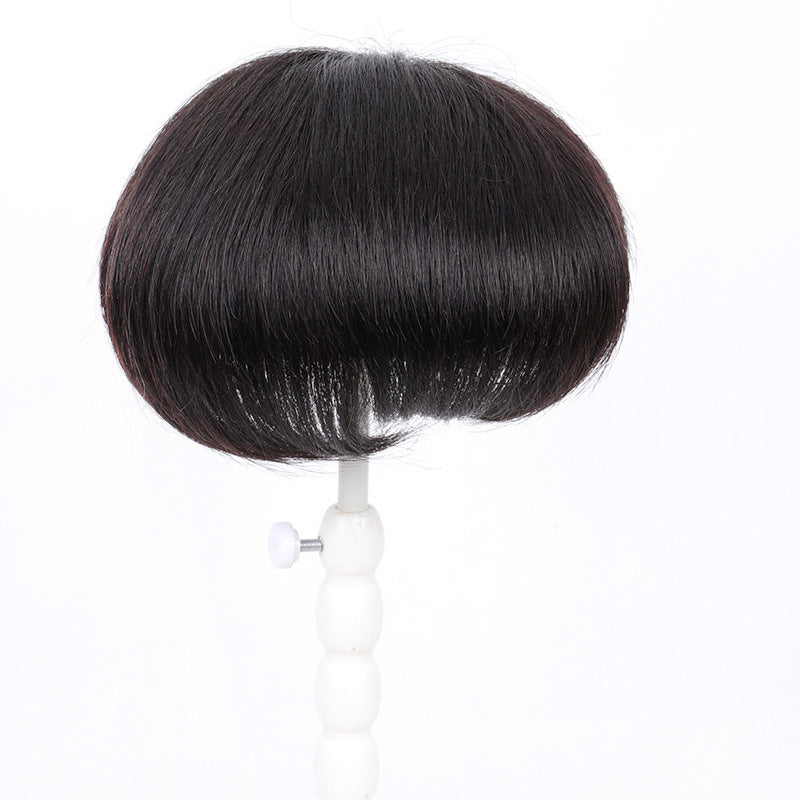 Women's & Men's Set White Covering Increasing Volume Can Real Hair Wig