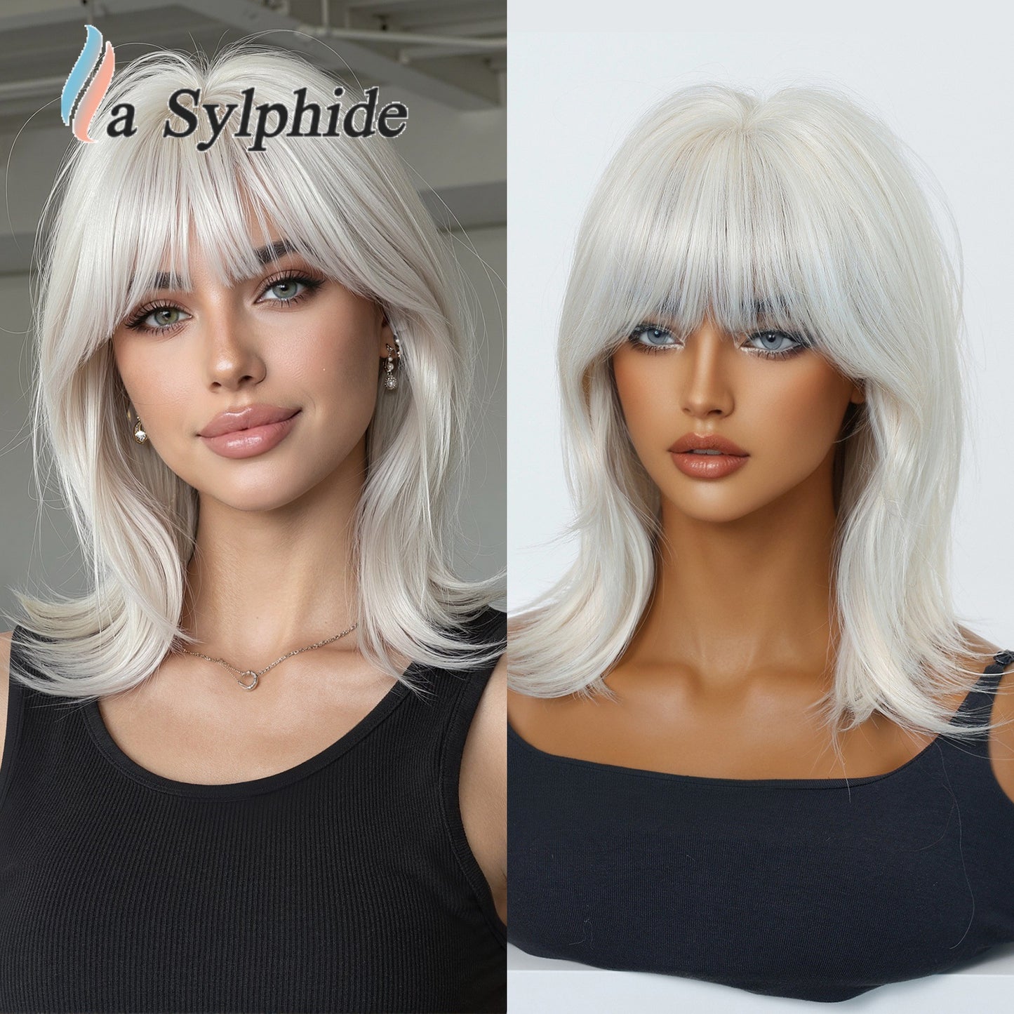 Brown High Skull Top Bangs Shoulder Curly Wig Long Curls