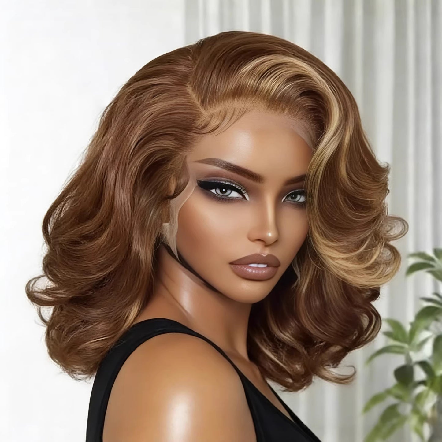 Women's Medium Large Wave Long Fluffy Fashion Wig Short Curly Hair