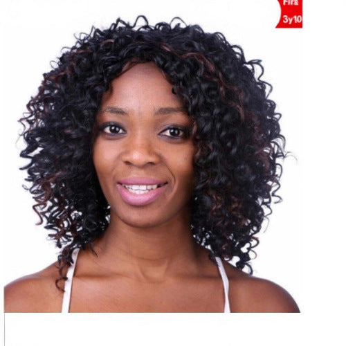 Women's Small Volume African Fluffy Explosion Chemical Fiber Wig Short Curly Hair