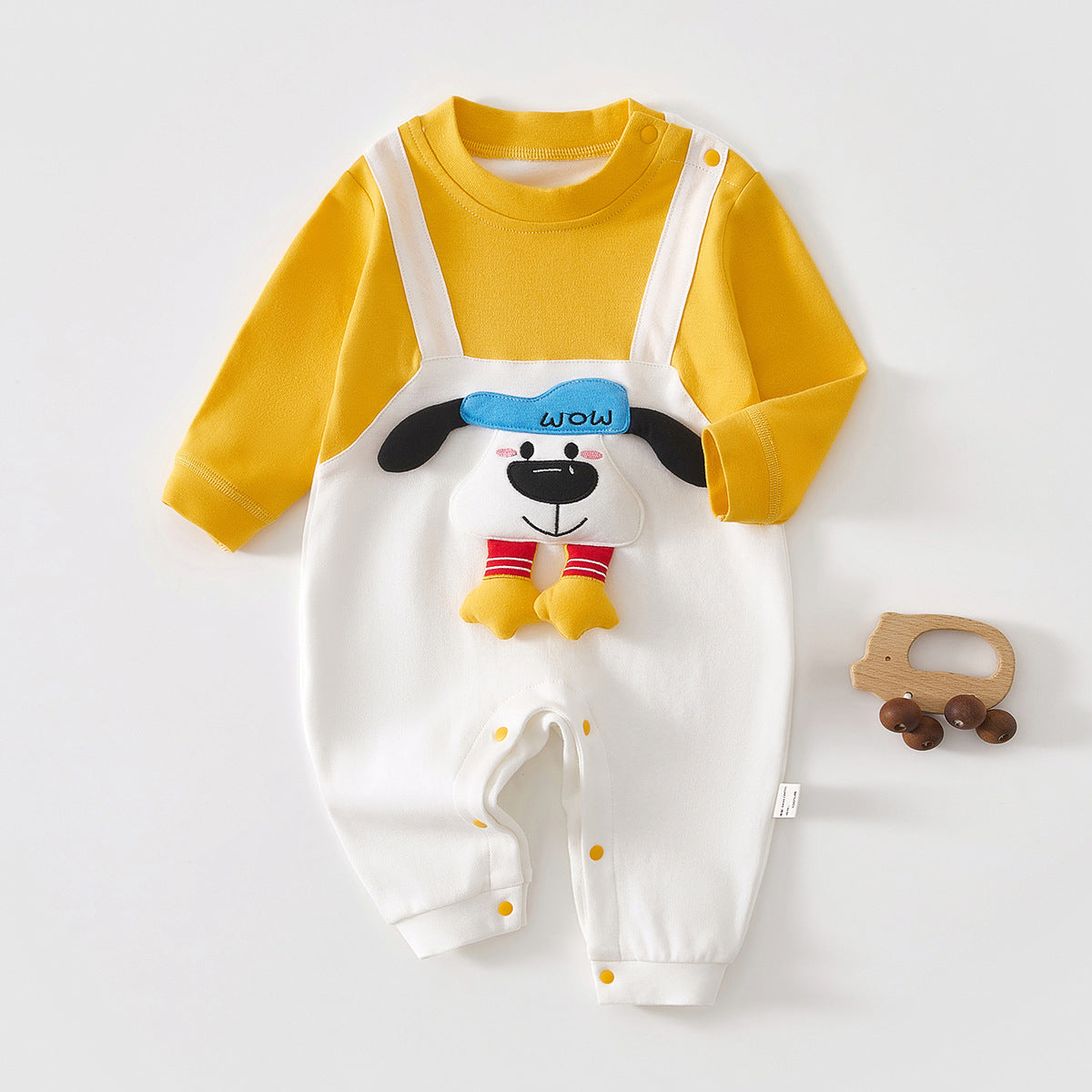 Women's & Men's Infant Long Sleeve One-piece Romper Clothes Born Pure Cotton Cartoon Jumpsuit, Climbing Suit