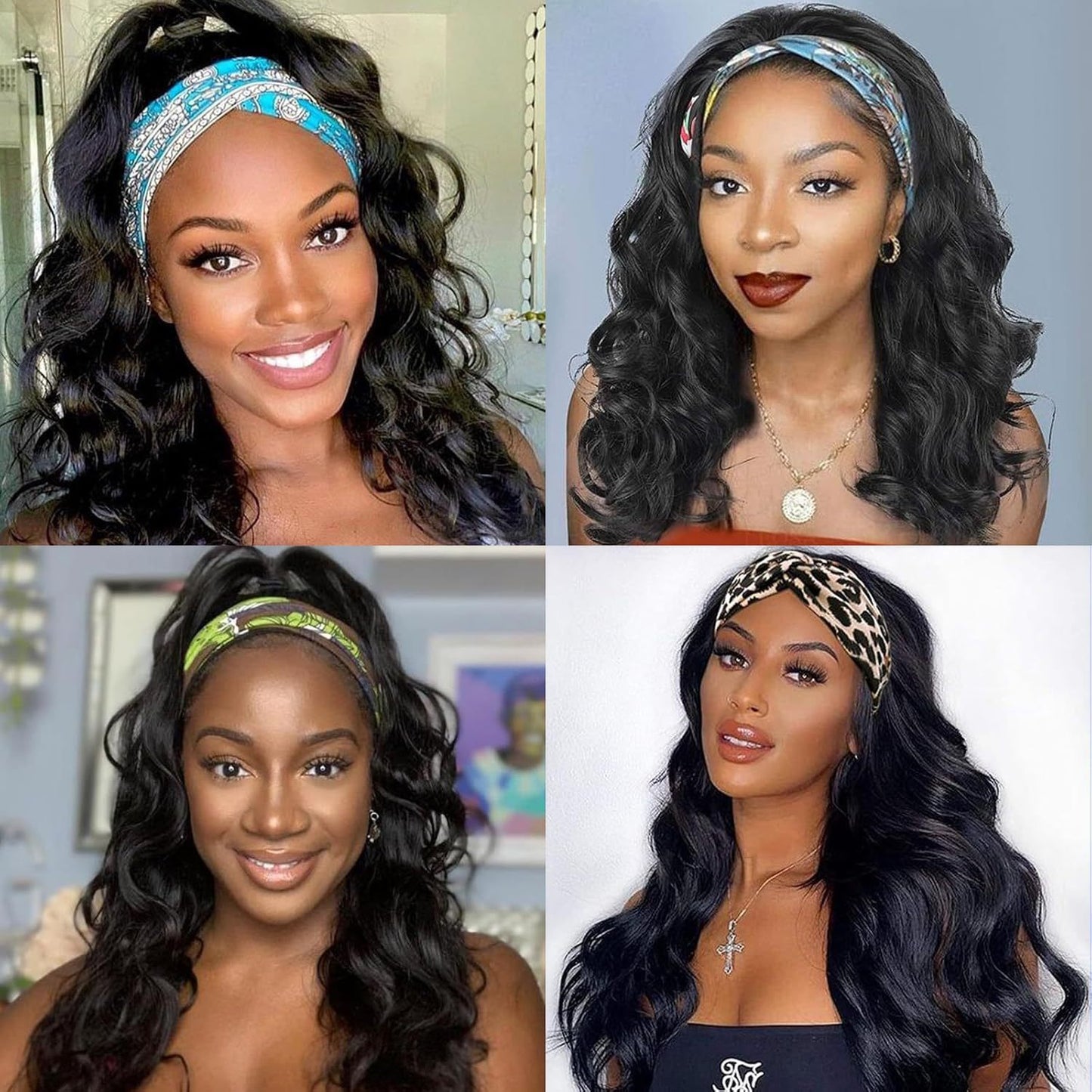 Silk Hair Band Fluffy Big Wave Curly Chemical Wig Long Curls