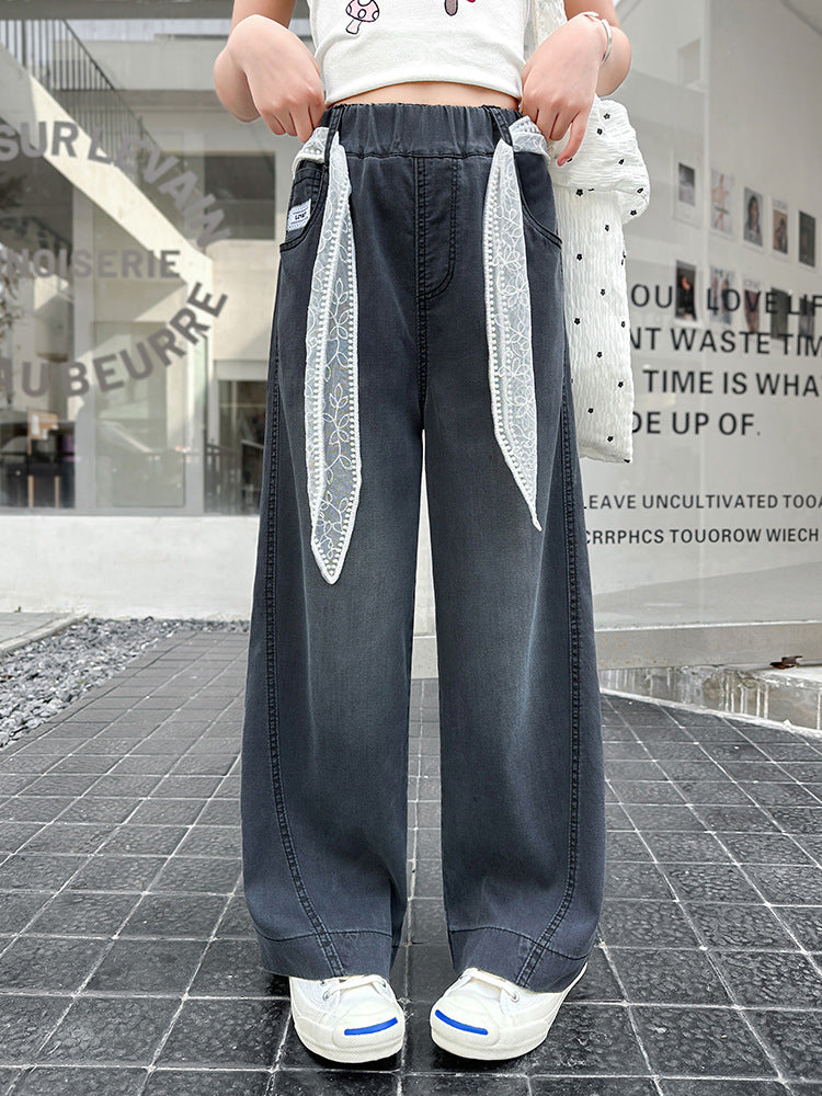 Women's & Children's Summer Thin Jeans Older Leisure Children's Pants