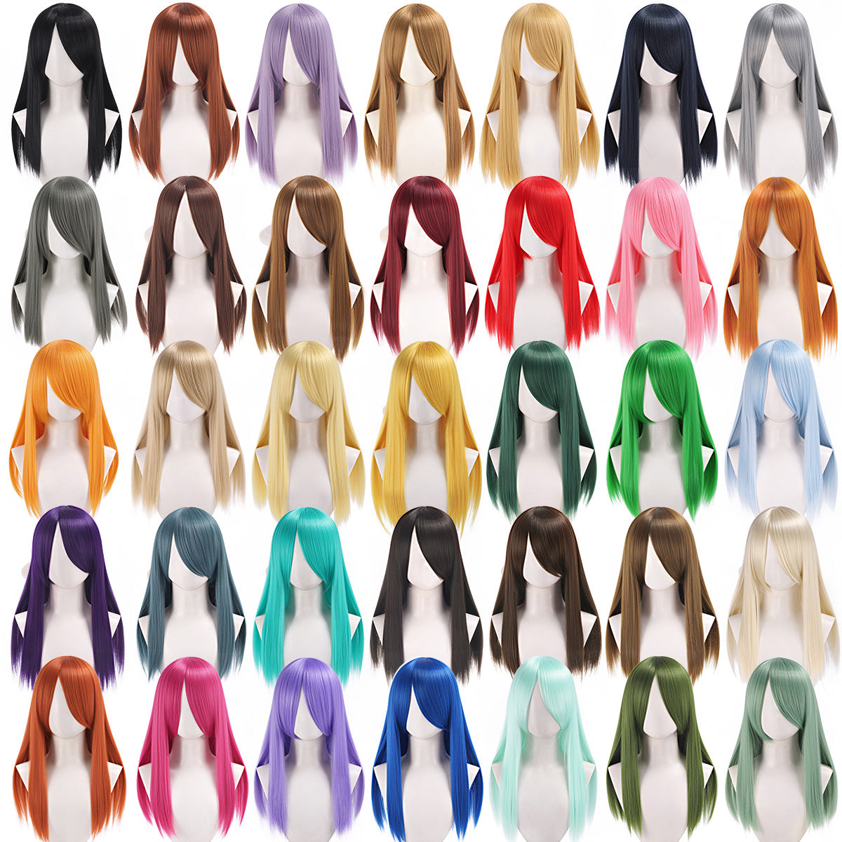 Lord Anime Fiber Rose Color Thickened Long Straight Hair Cos Wig