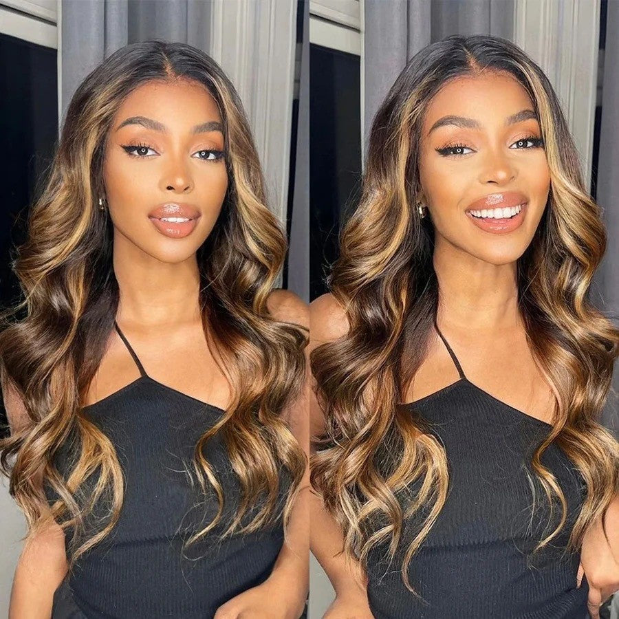 Medium Brown Mixed Color African Small Curly Hair Synthetic Wig Long Curls