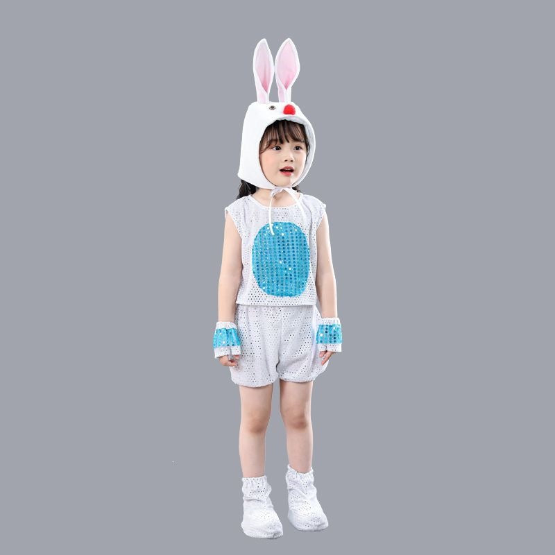 Children's Costume Kindergarten Dancing Dress Veil Little Bunny Animal Performance Wear Children's Suit