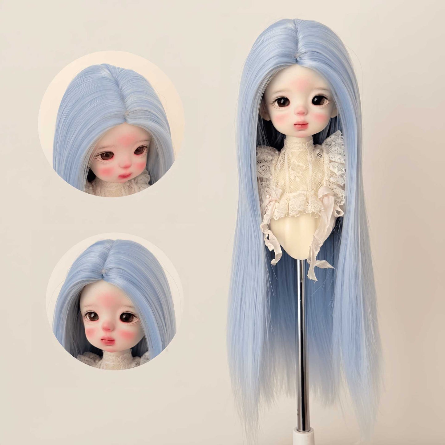 Doll Hair Accessories Blythe Soft Silk Medium Long Straight Dress Cos Wig