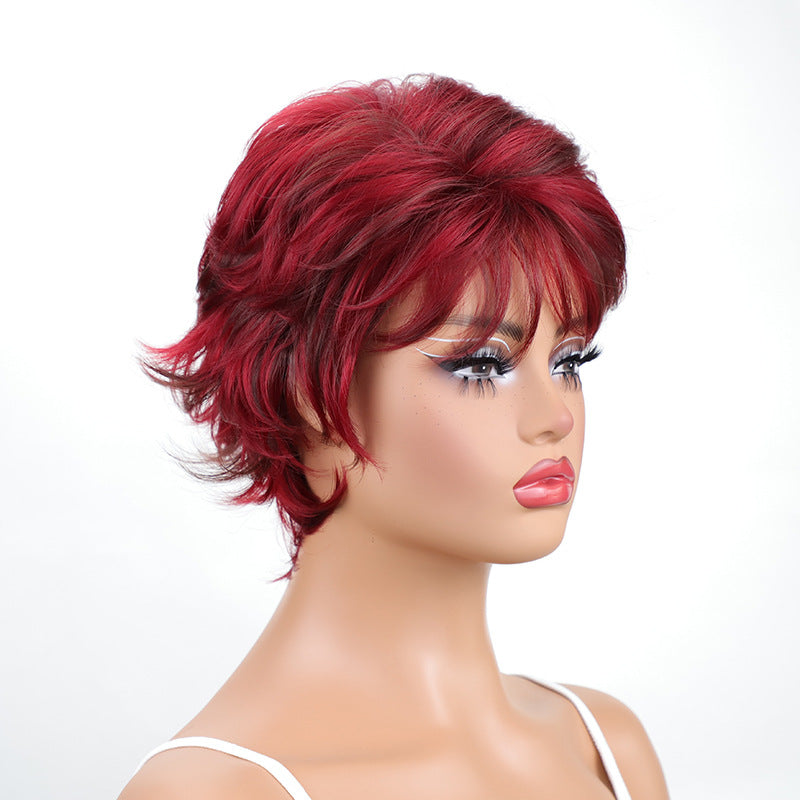 Pretty Fashion Fiber Fluffy Roll Sheath Wig Short Curly Hair