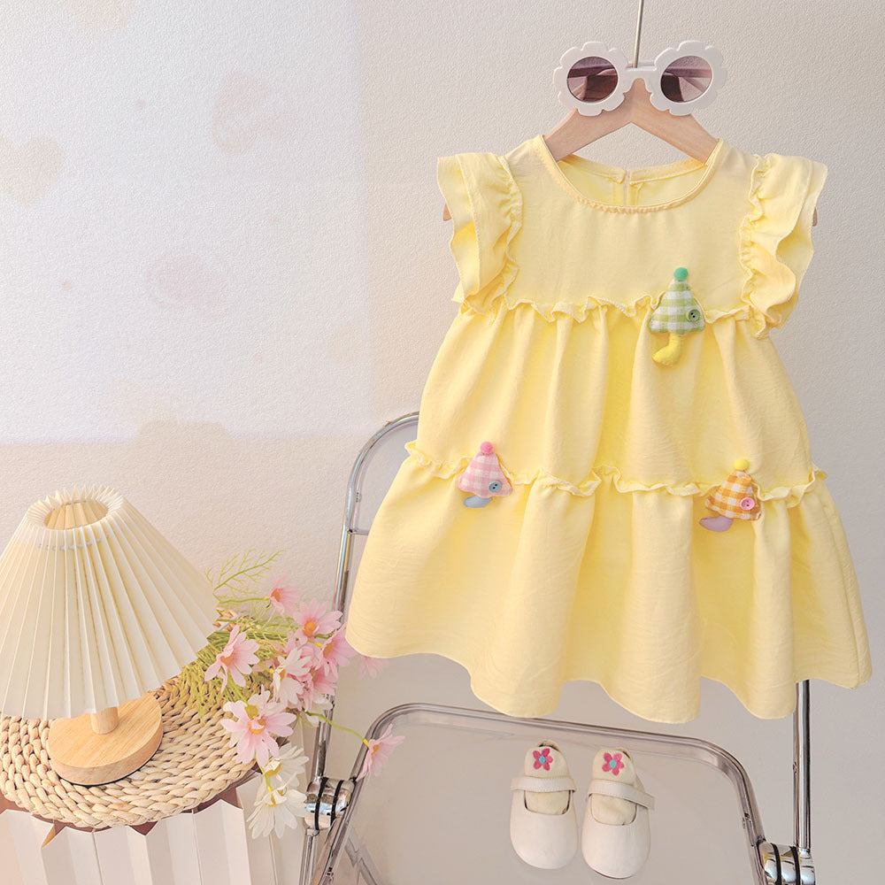Children's Broadcast Supply Sweet Summer Clothes Western Style Children's Dress