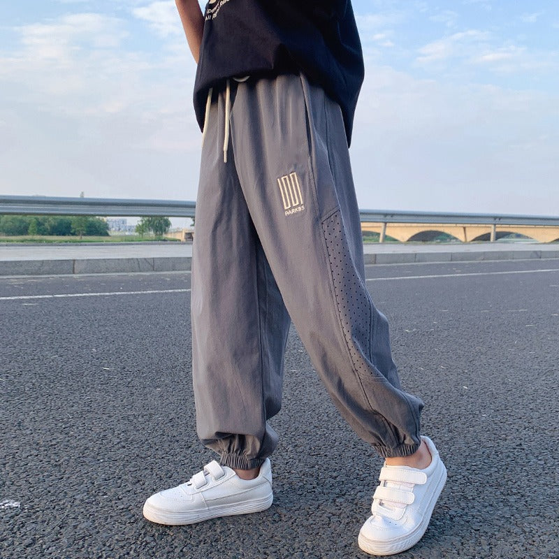 Children's Thin Mosquito Repelling Ice Silk Sports Middle Big Children's Pants