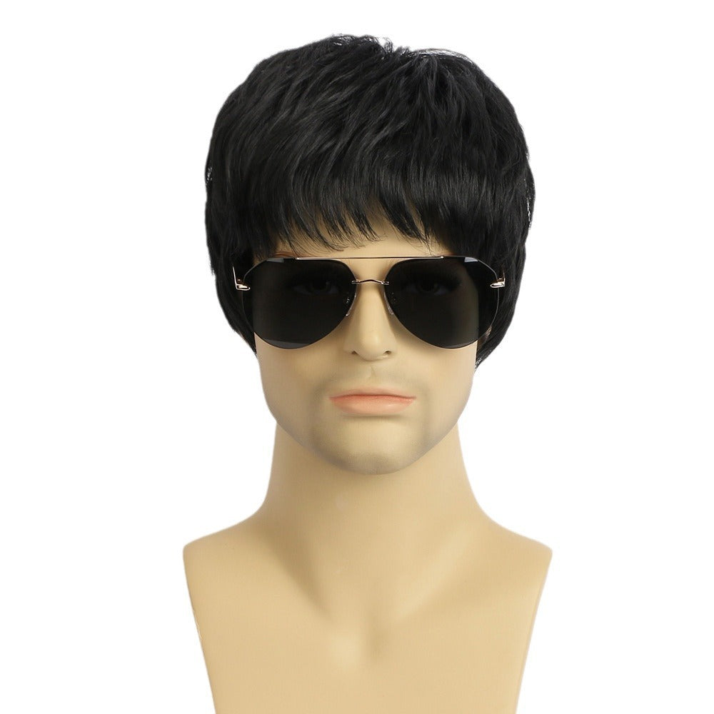 Men's Fashion High Temperature Synthetic Wigs Short Hair Men's Wig