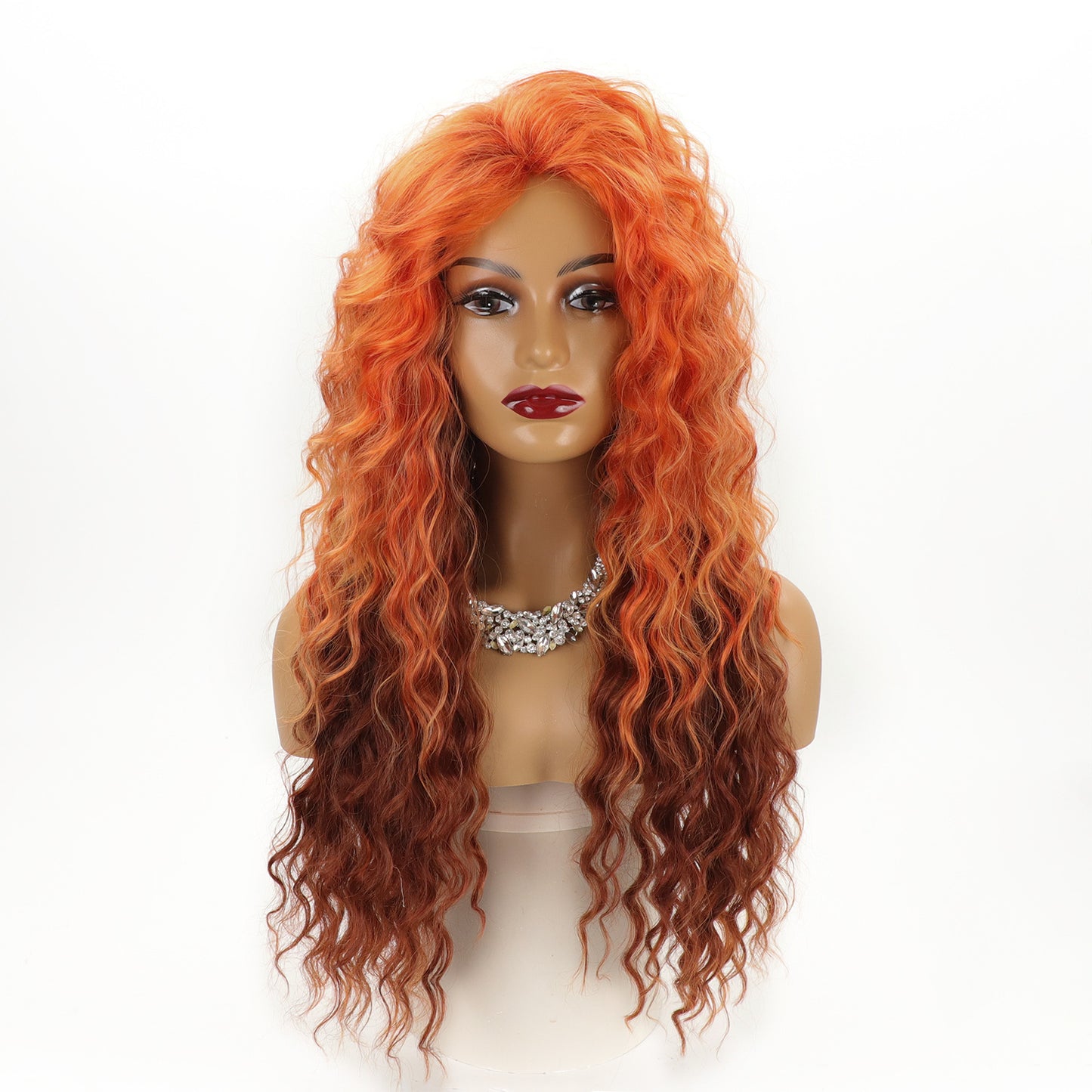 Trend Explosion Corn Stigma Chemical Fiber Overseas Warehouse Side Wig Long Curls