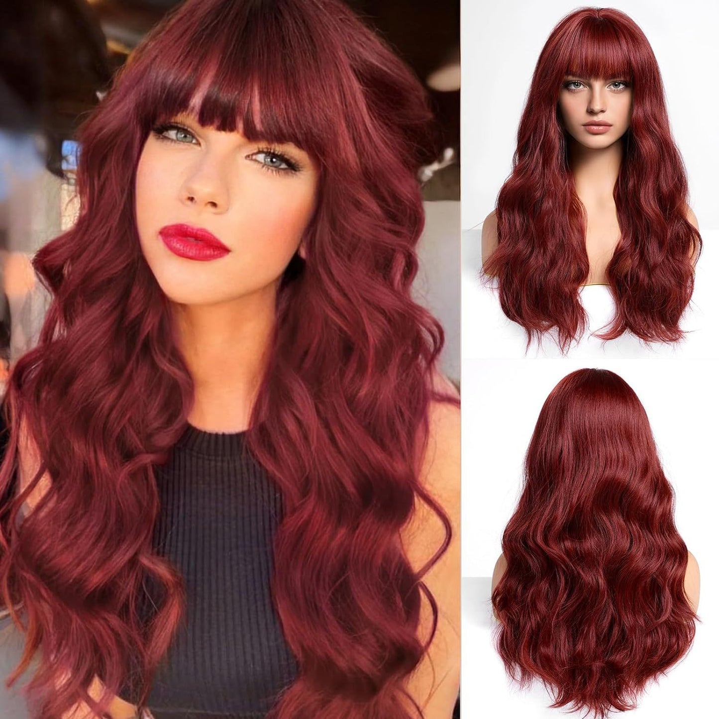 Women's Fashion Synthetic Wigs Brown Gradient Color Wig Long Curls