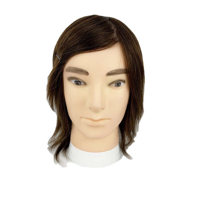 Men's Mannequin Head All Real Hair Haircut Practice Model Cutting Hot Other Wig