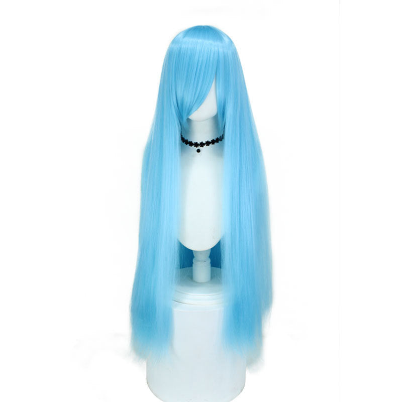 Anime Head Cover Fluffy Long Straight Hair Cos Wig