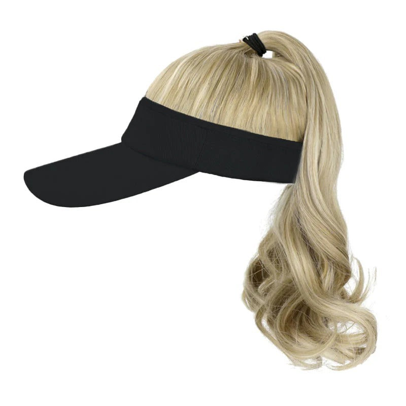 Personality Horse Tail Wavy Roll Pink Wig Ponytail
