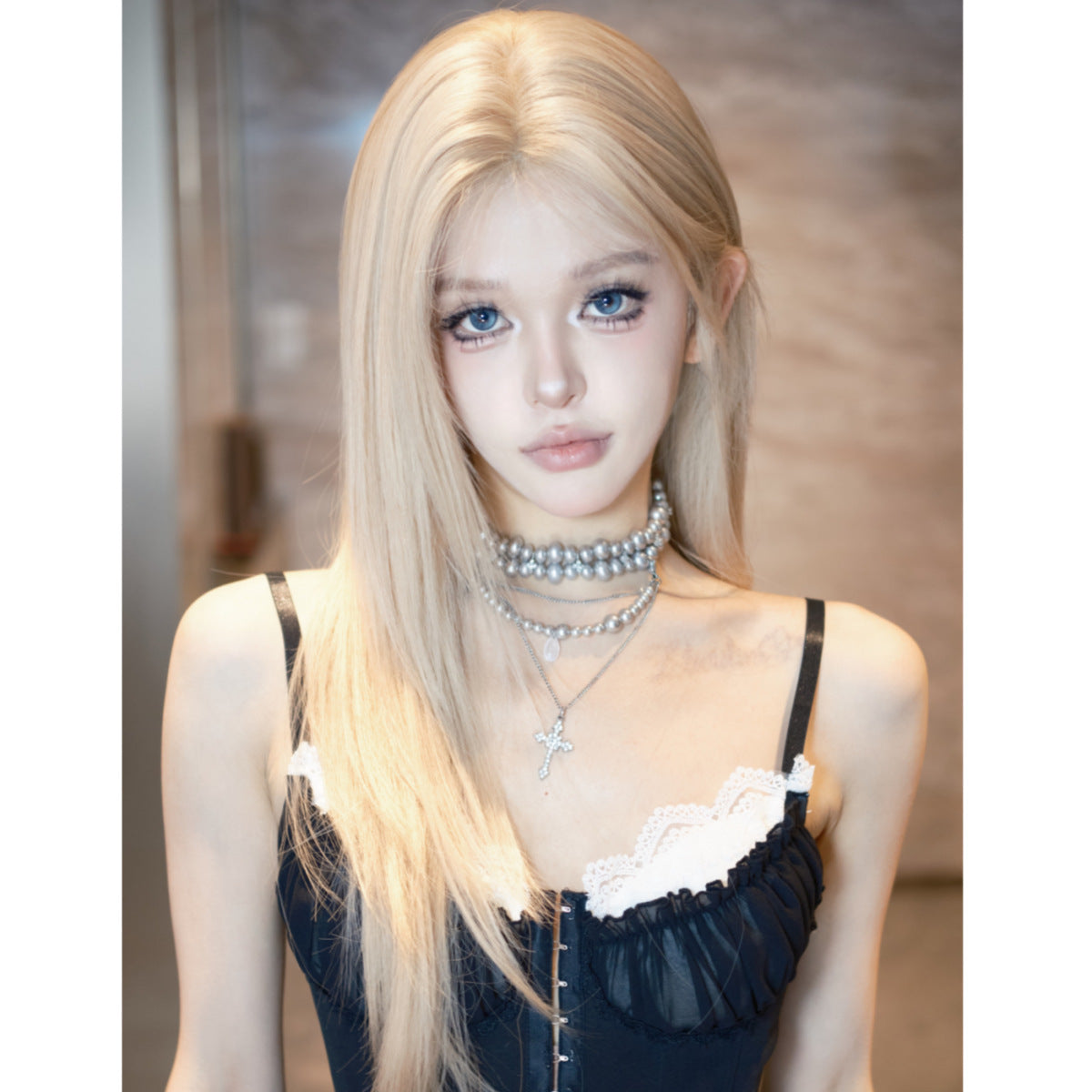 Hair Campus Korean Style Daily Natural Milk Long Straight Wig
