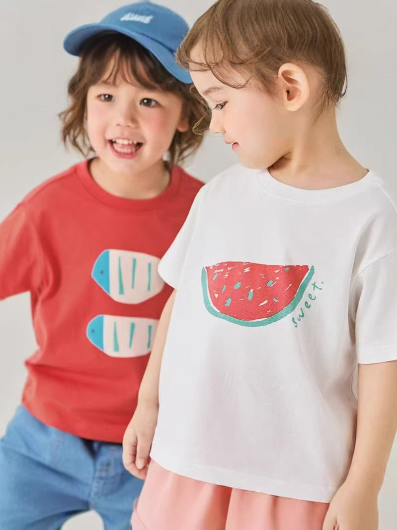 Children's Short-sleeved Cotton For Boys Loose Breathable Casual Children's T-shirt
