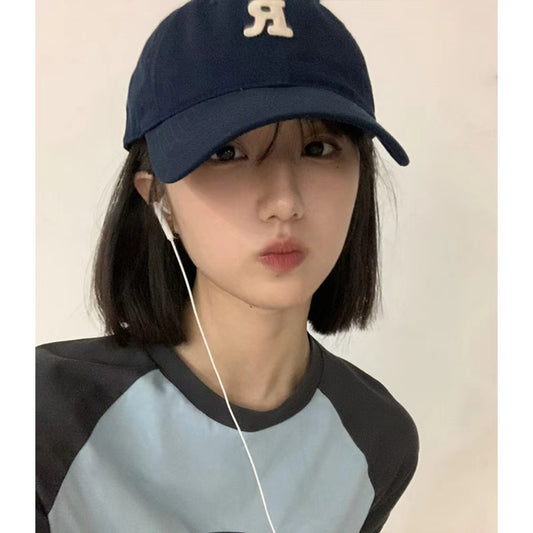 Integrated Female Baseball Peaked Cap Bald Head Chemotherapy Wig Short Straight Hair
