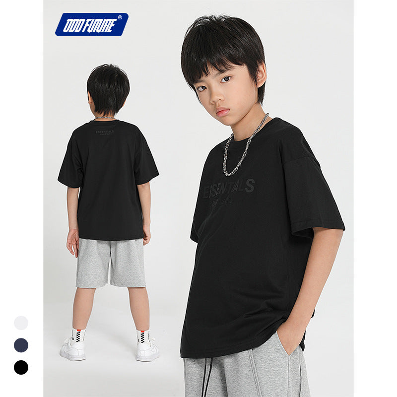 Children's Clothing Boys Letter Short-sleeved Toddler Teens Trendy Children's T-shirt
