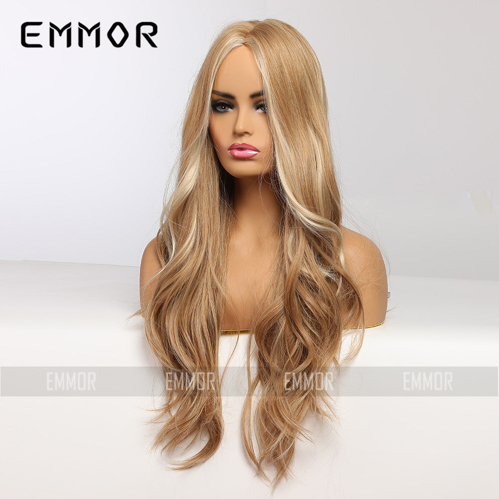 Highlight Mid-length Curly Hair Chemical Fiber Wig Long Curls