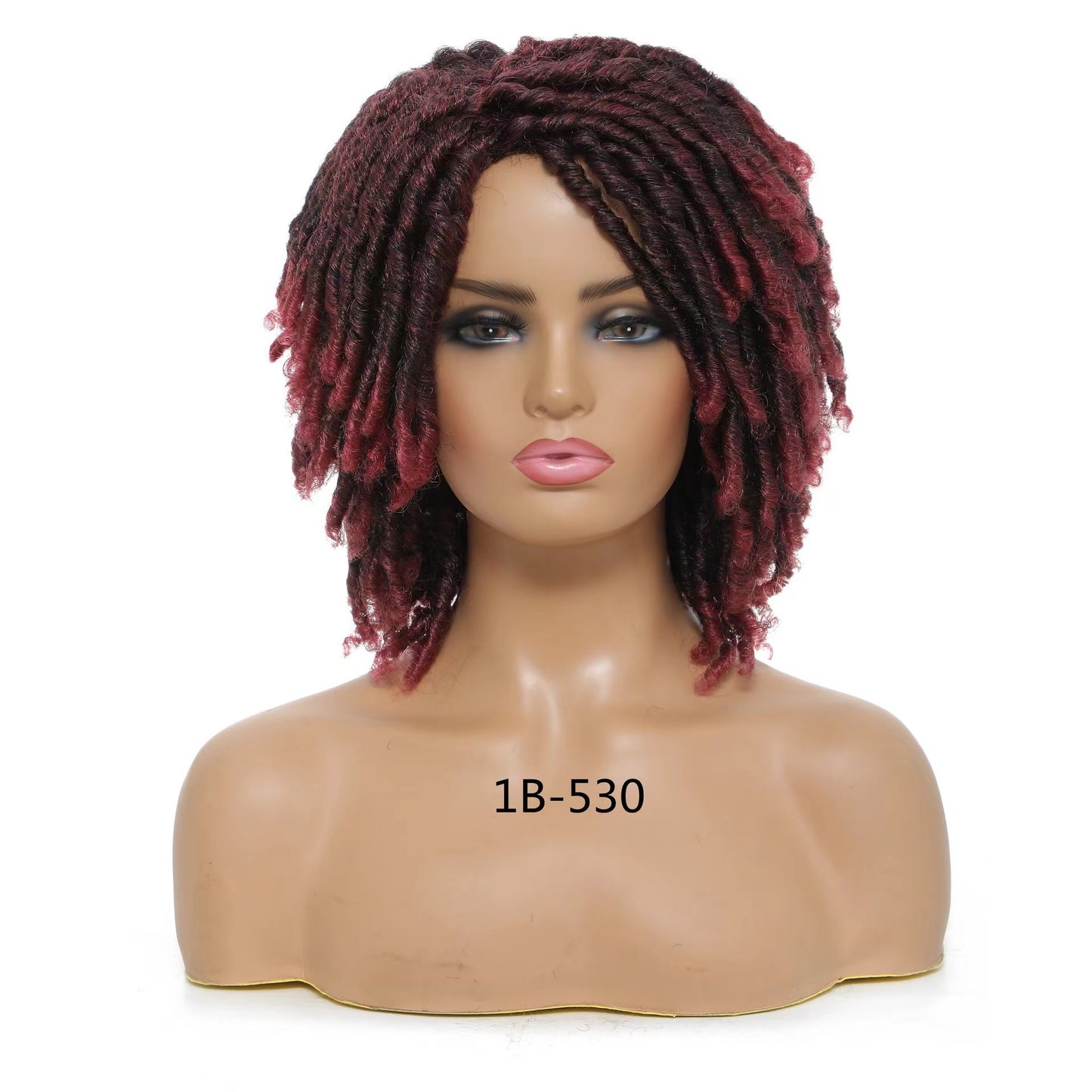 Sleeve Curved Wigs With Small Curly Hair Cover Hand Rub Wig Long Curls