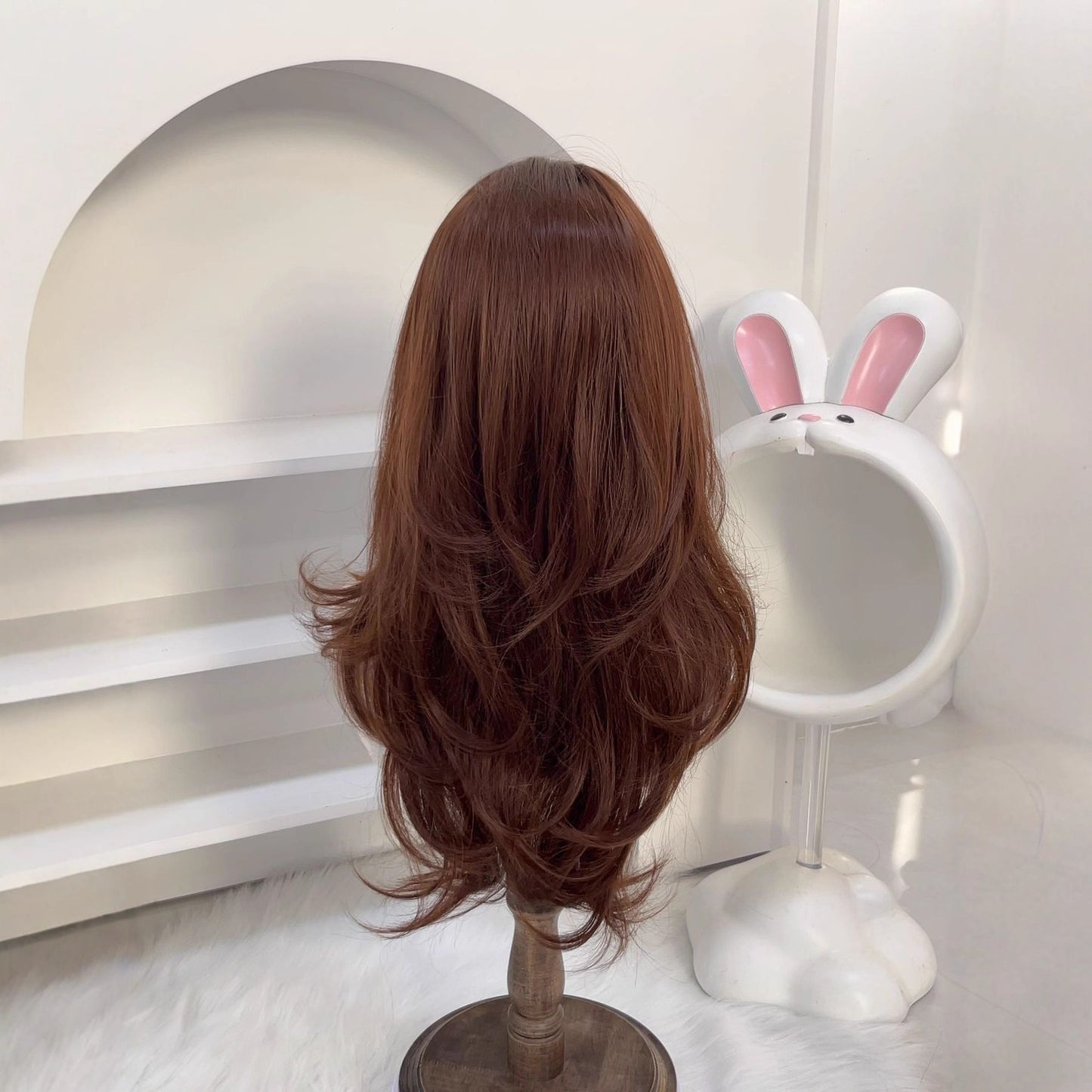 Female High Level Chocolate Brown Little Rose Wig Long Curls