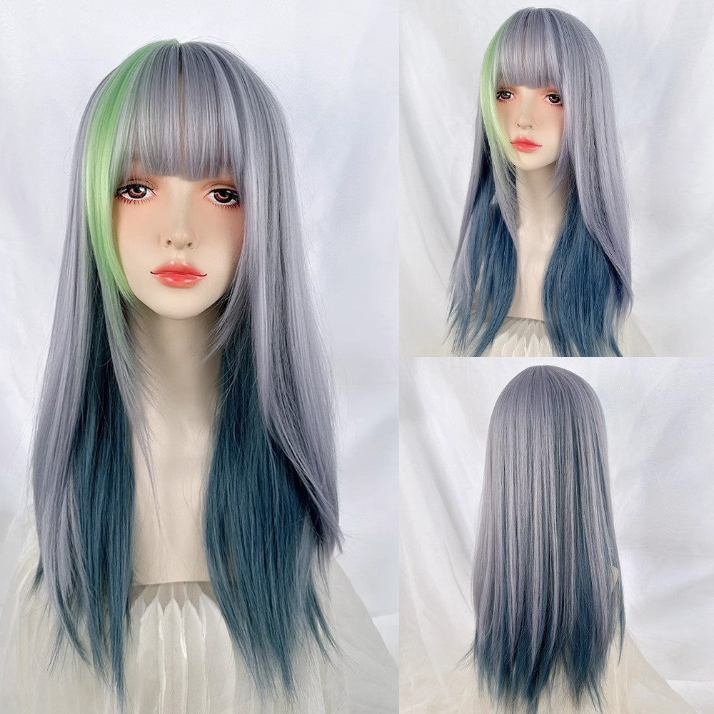 Female Summer Gradient Explosion Top Paris Painting Other Wig
