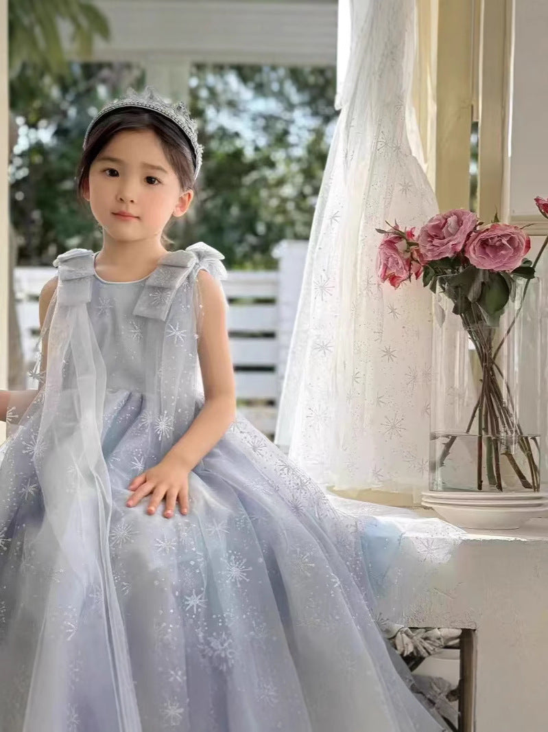 Children's Aisha Ice Princess Super Fairy Little Birthday Pettiskirt Cloak Children's Dress