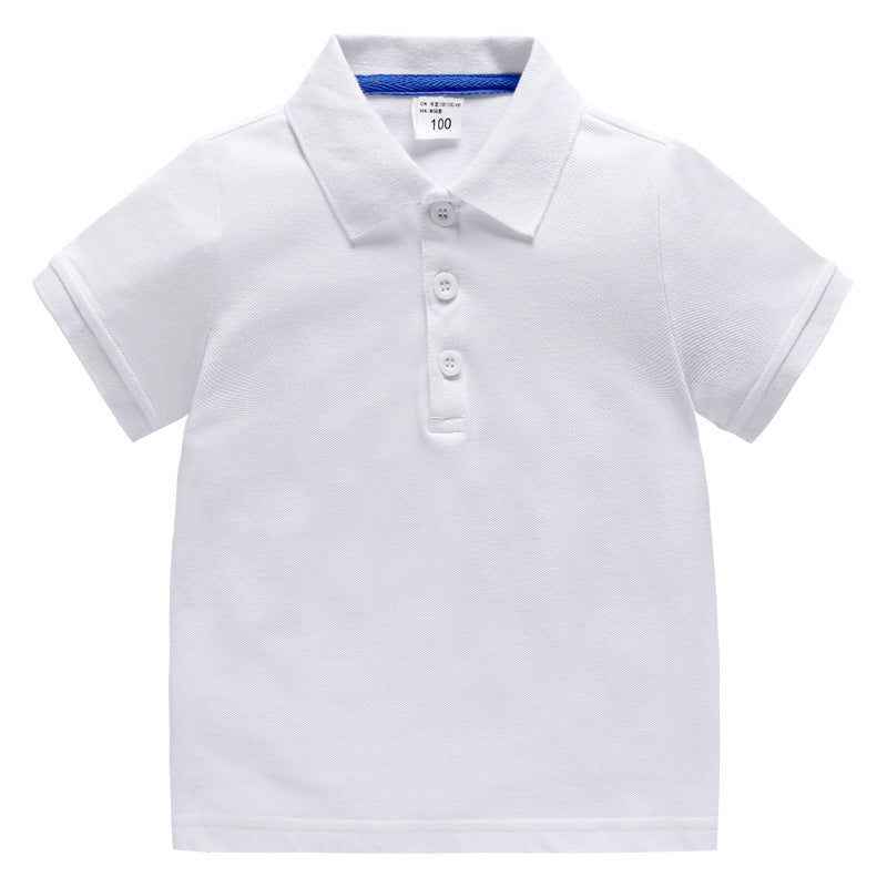 Children's School Uniform Clothing Summer Boys Korean Style Shirt Half Sleeve Children's T-shirt