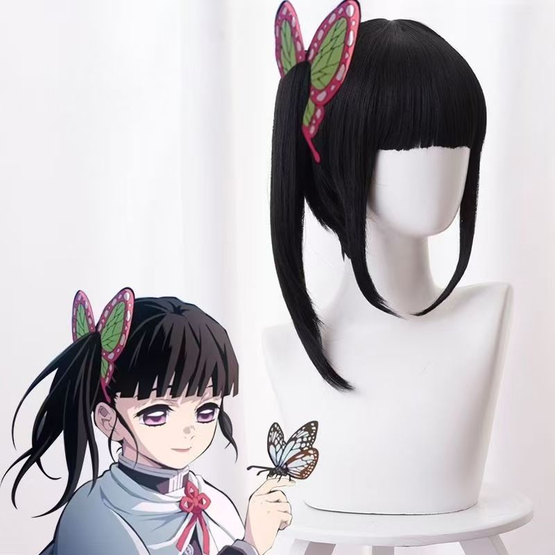 Flower Falling Hu Natural Black Tiger Mouth Clip Small Cos Wig