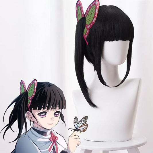 Flower Falling Hu Natural Black Tiger Mouth Clip Small Cos Wig
