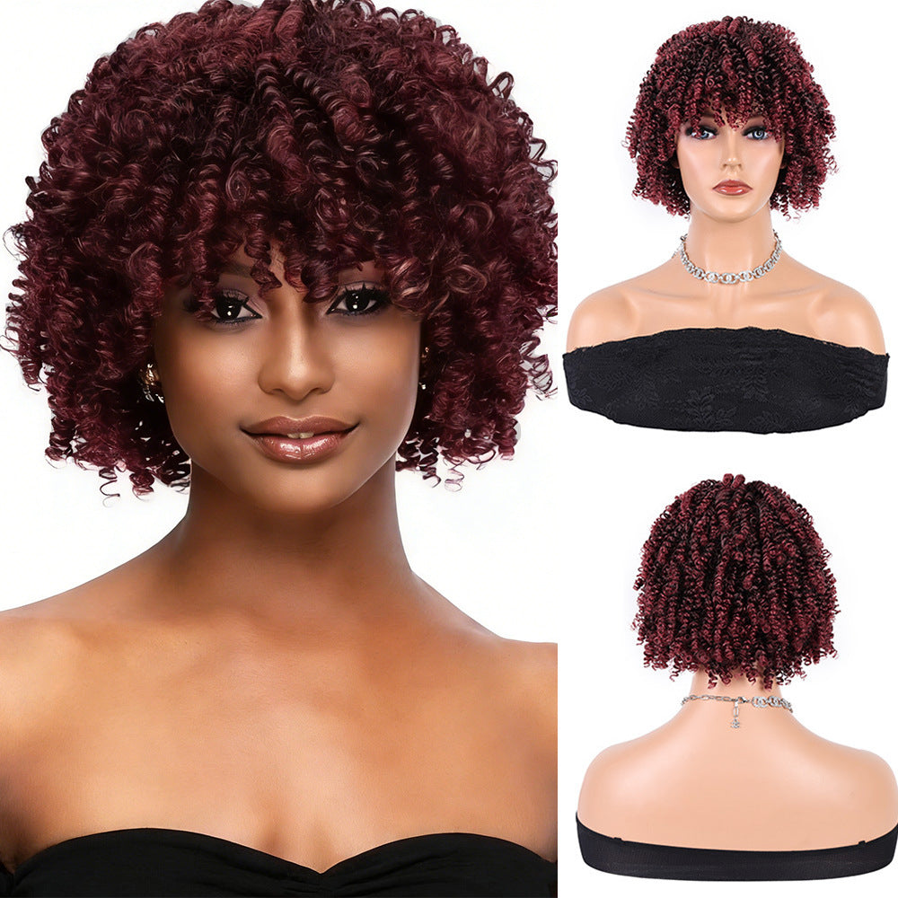 Small Volume Explosion Headgear Short Hair Band Wig Long Curls