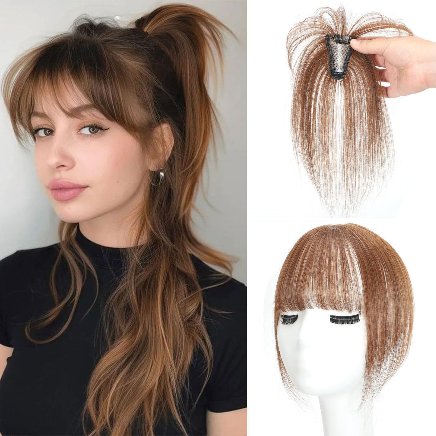 Air Small Supplementing Piece Cover Bangs Hand-woven French Style Female Wig