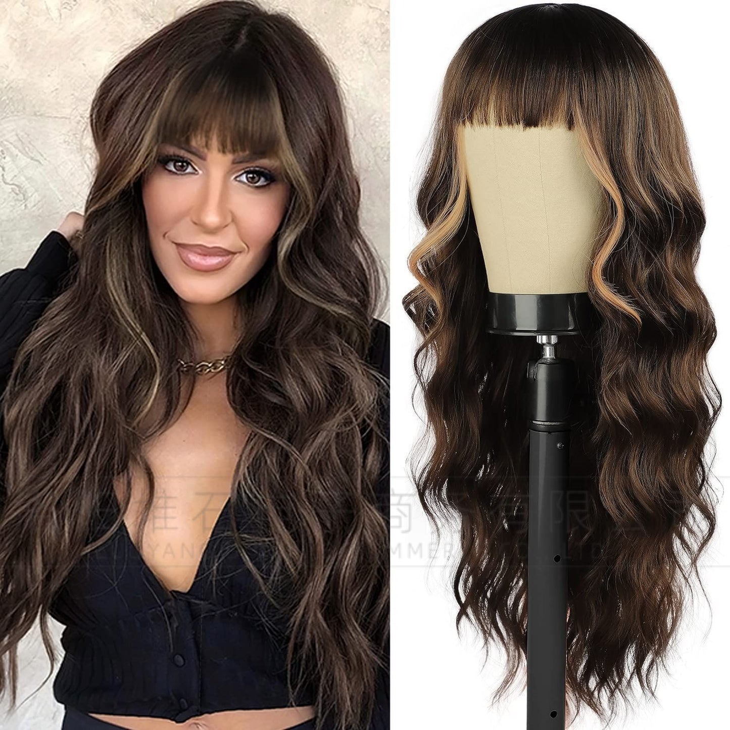 Women's Natural Fluffy Big Wave Curly Hair Wig Long Curls