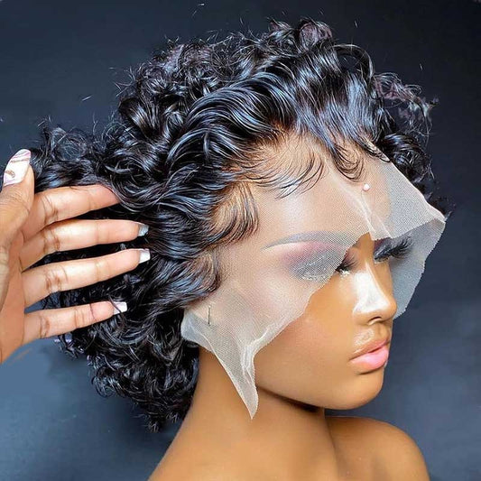Durable Beautiful Charming Elf Head Cover Wig Short Curly Hair