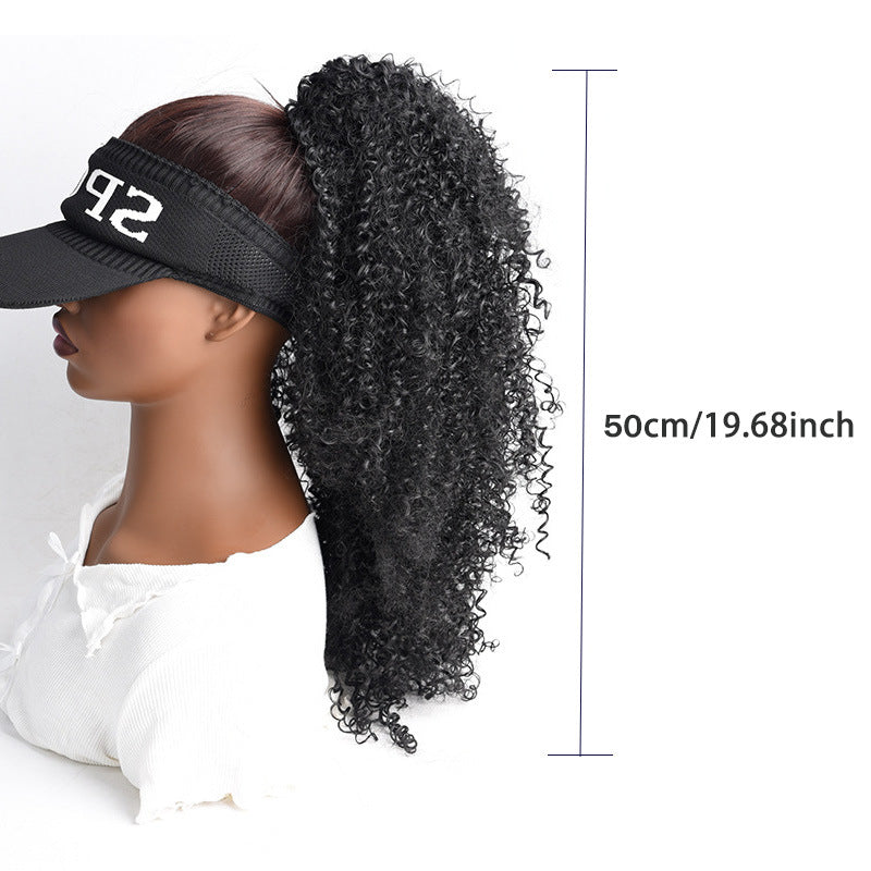Drawstring Small Curly African Fashion Chemical Fiber Fluffy Increase Hair Wig Ponytail